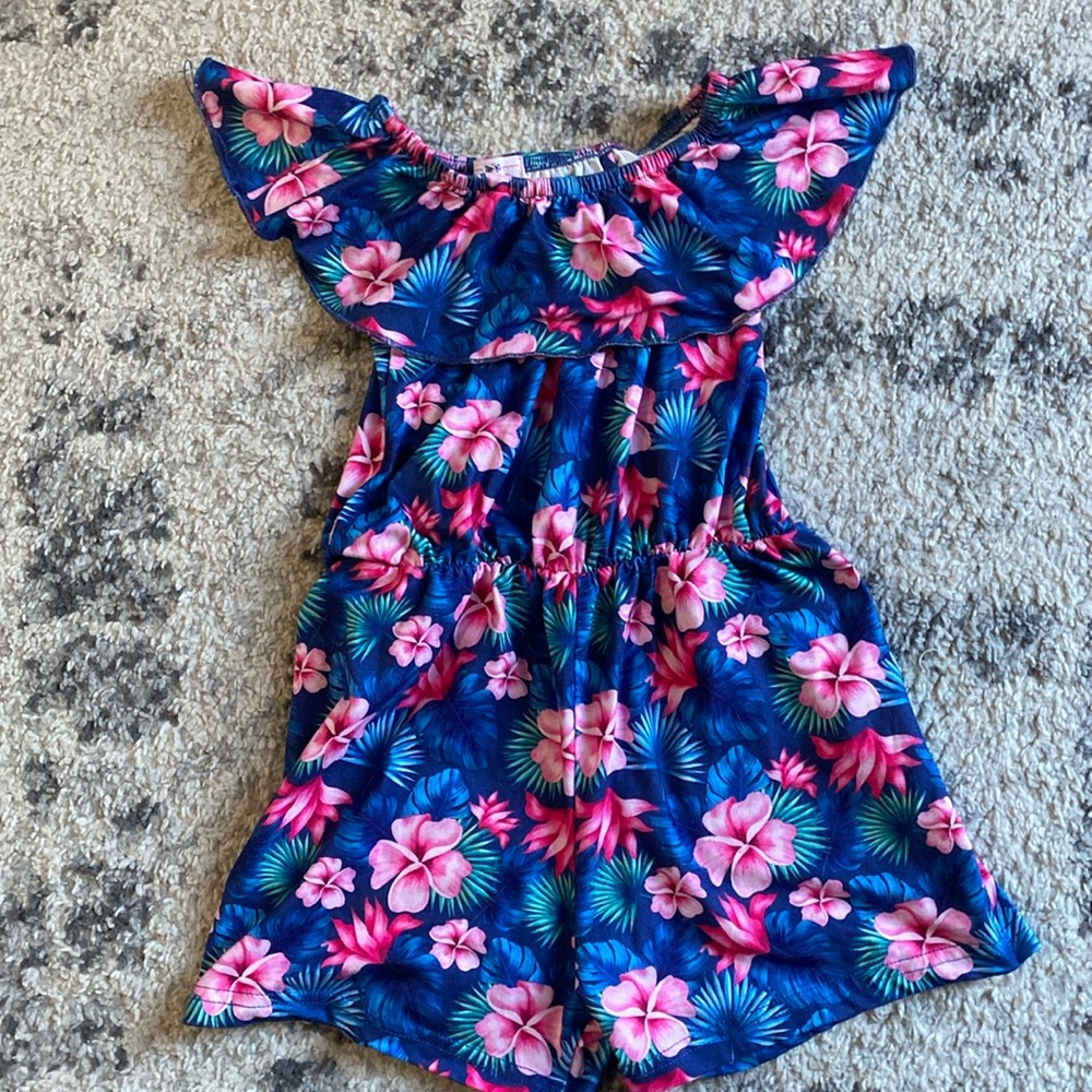 Pete and Lucy Hawaiian Floral romper